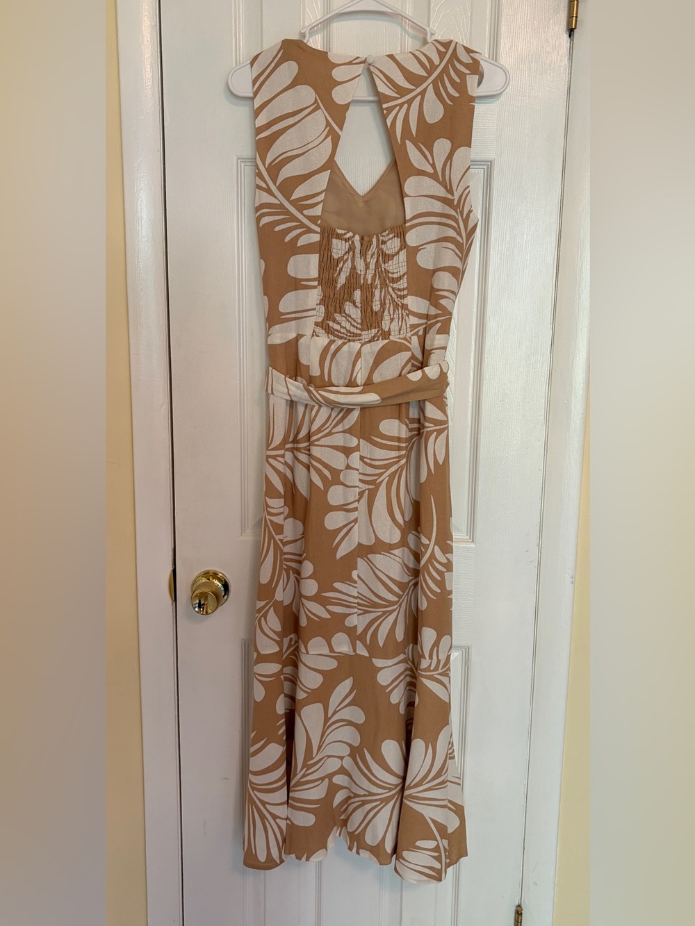 NWT Anne Klein Linen Blend Women's Open-Back Midi Dress Sz 10 - Picture 6 of 13